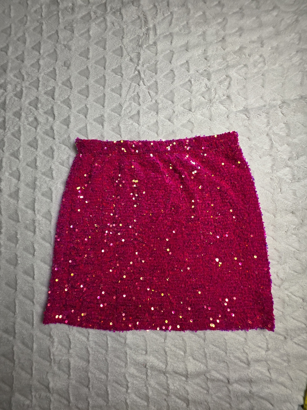 Fuchsia Sequin Mini Skirt